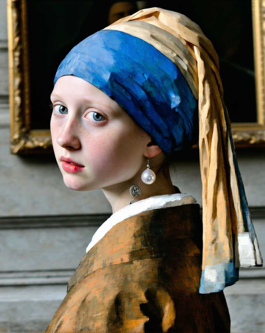 Girl with a pearl earring in New York