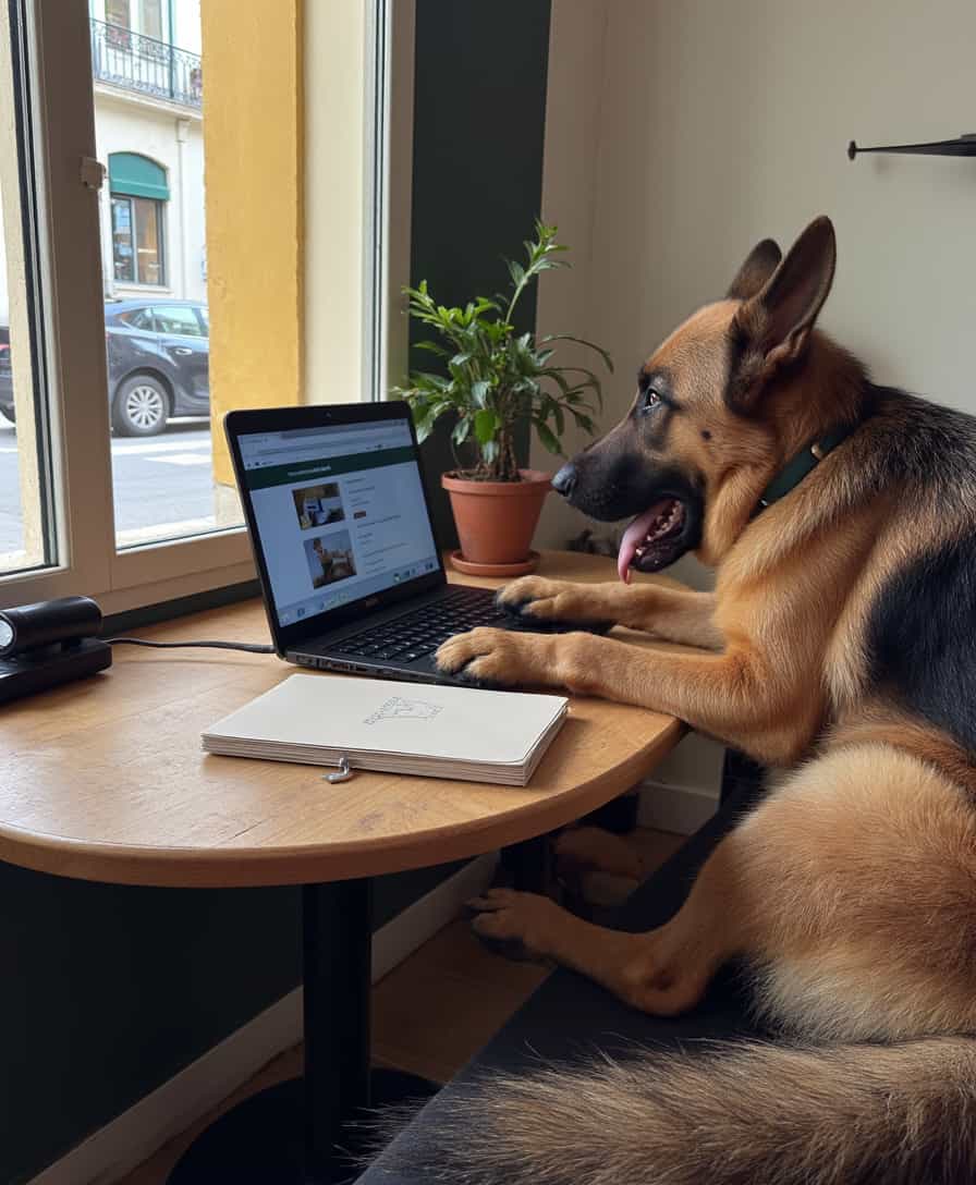 Tech-Savvy Canine: A Dog's Day at the Office