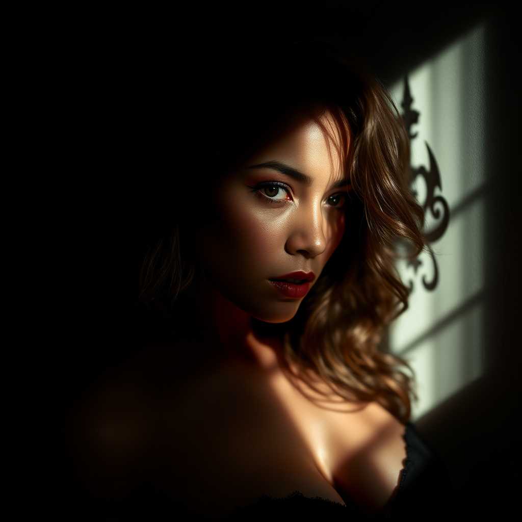 Sexy Woman. Dramatic use of light and dark.