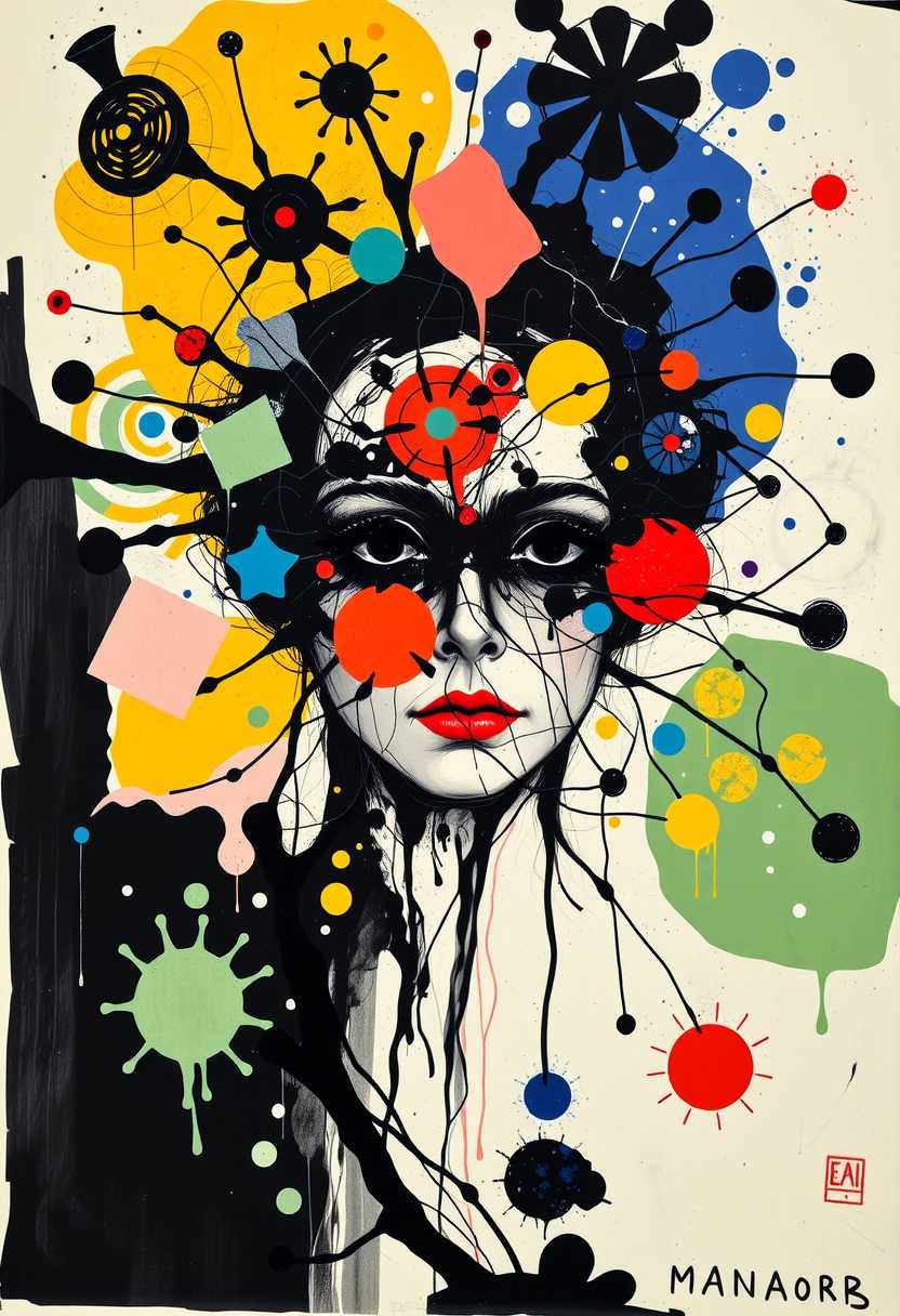 In art, automatism refers to creating art without conscious thought, accessing material from the unconscious mind as part of the creative process