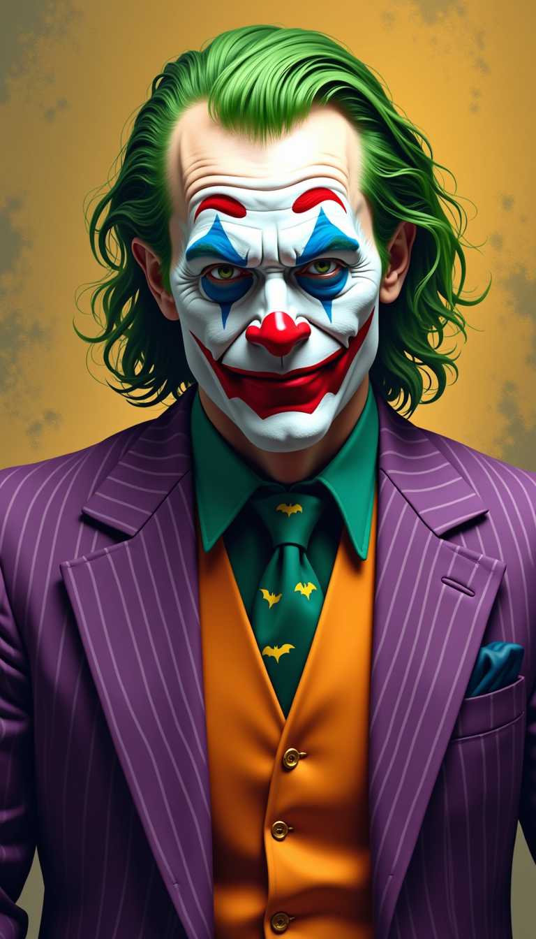 Joker Character Design Stylized Illustration of the Iconic Clown
