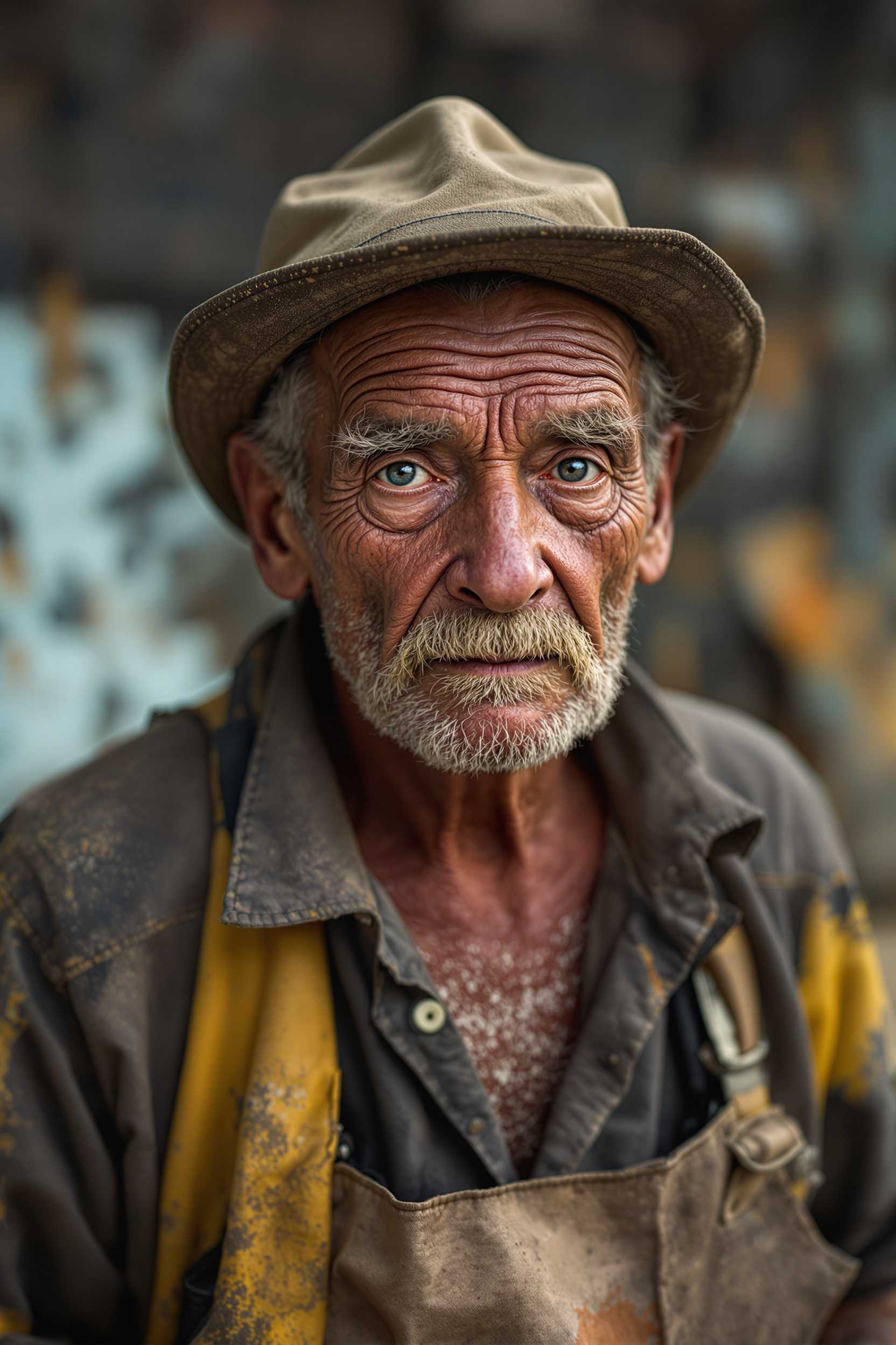 portraits of unattractive people, hard working, weatherbeaten, strong, salty, beautiful