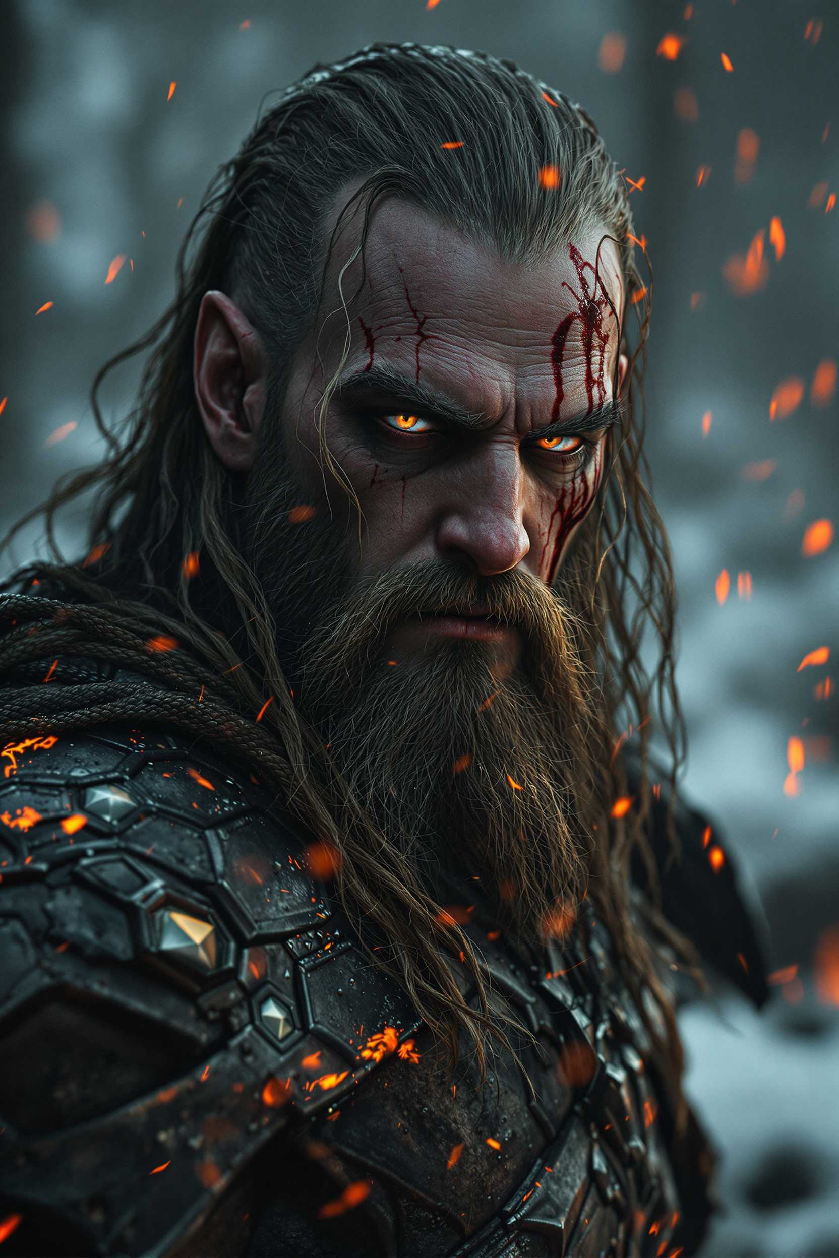a portrait of radahn from elden ring fighting against malenia in a realistic foto, raw photo, cinematic, masterpiece
