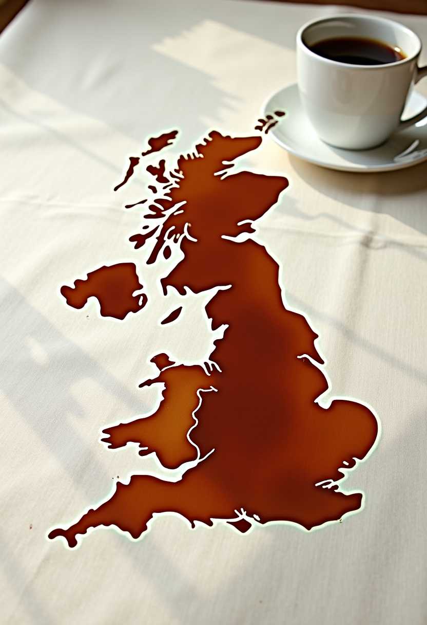 Coffee Spill Map of the UK