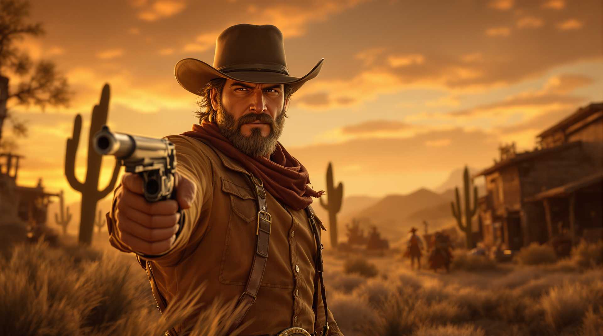 a cowboy, photorealistic, high resolution, cinematic atmosphere.
