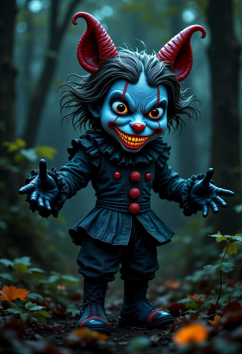 STYLE MYSTIC, Enchanted forest, 3D Modeling, Anthem, Evil Clown, Chiaroscuro
