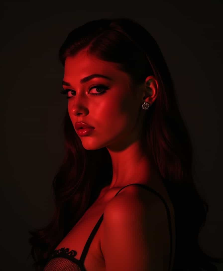 a photo of LorenFlux Sexy Woman. Dramatic use of light and dark, trending on instagram