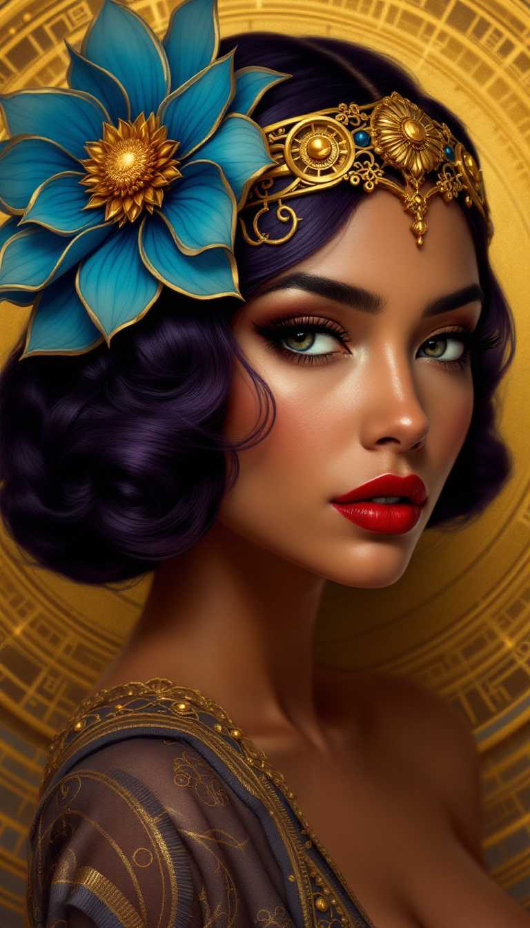 **Ethereal Elegance: The Golden Empress**
