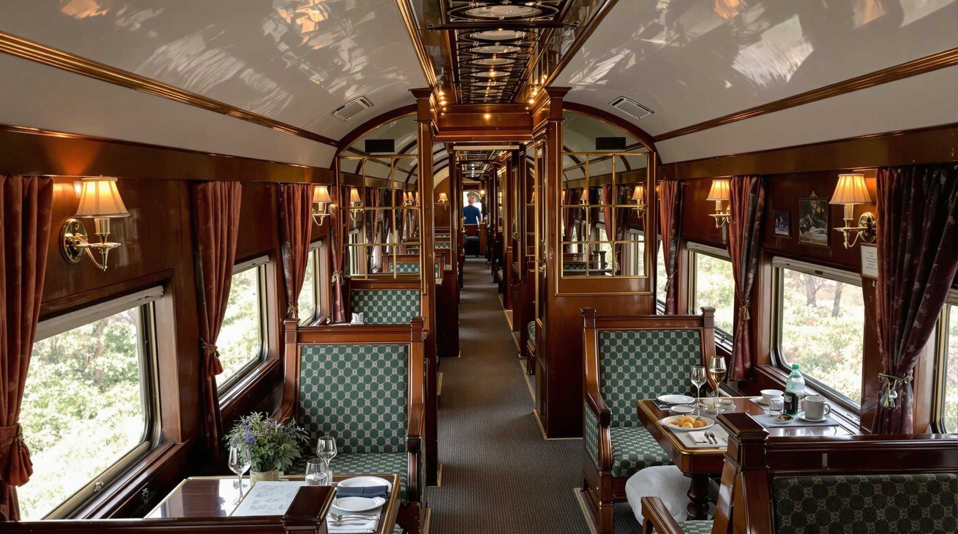 

The luxury 1920's style Emerald Express train car.

