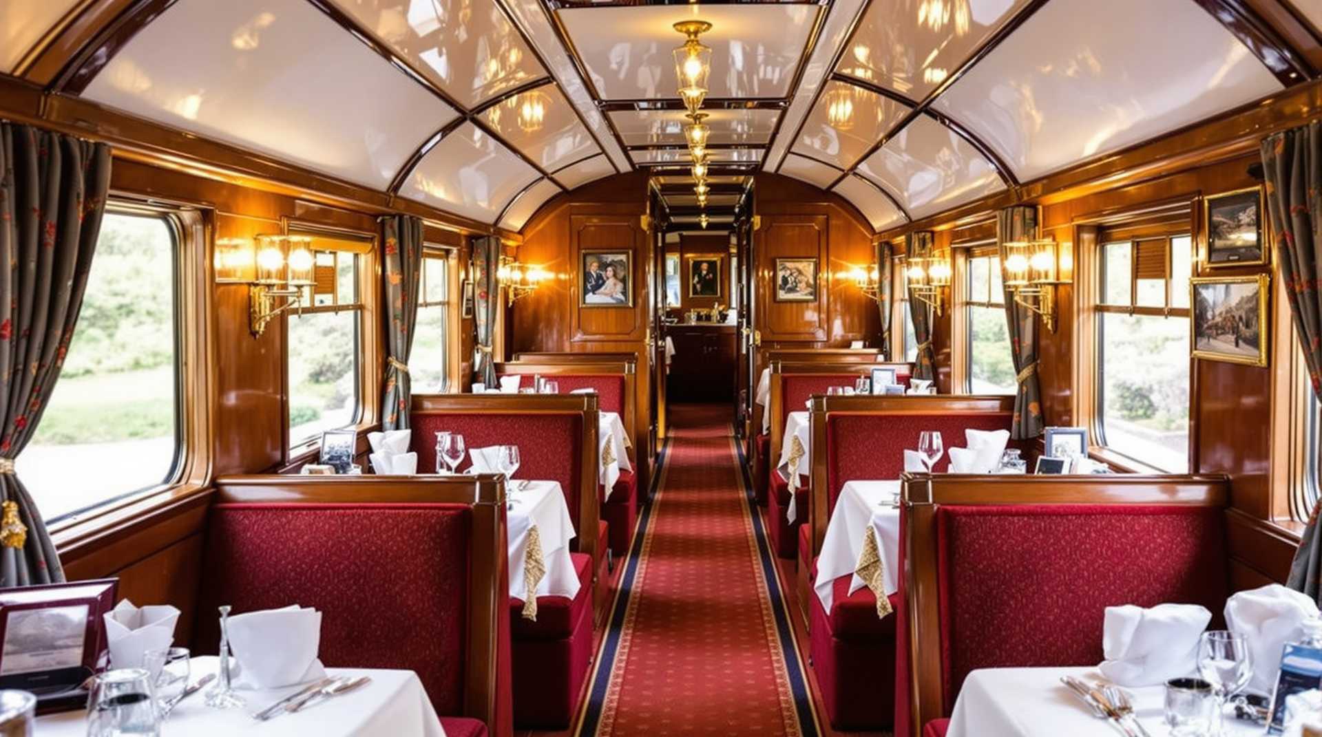 

The luxury 1920's style Emerald Express train car.

