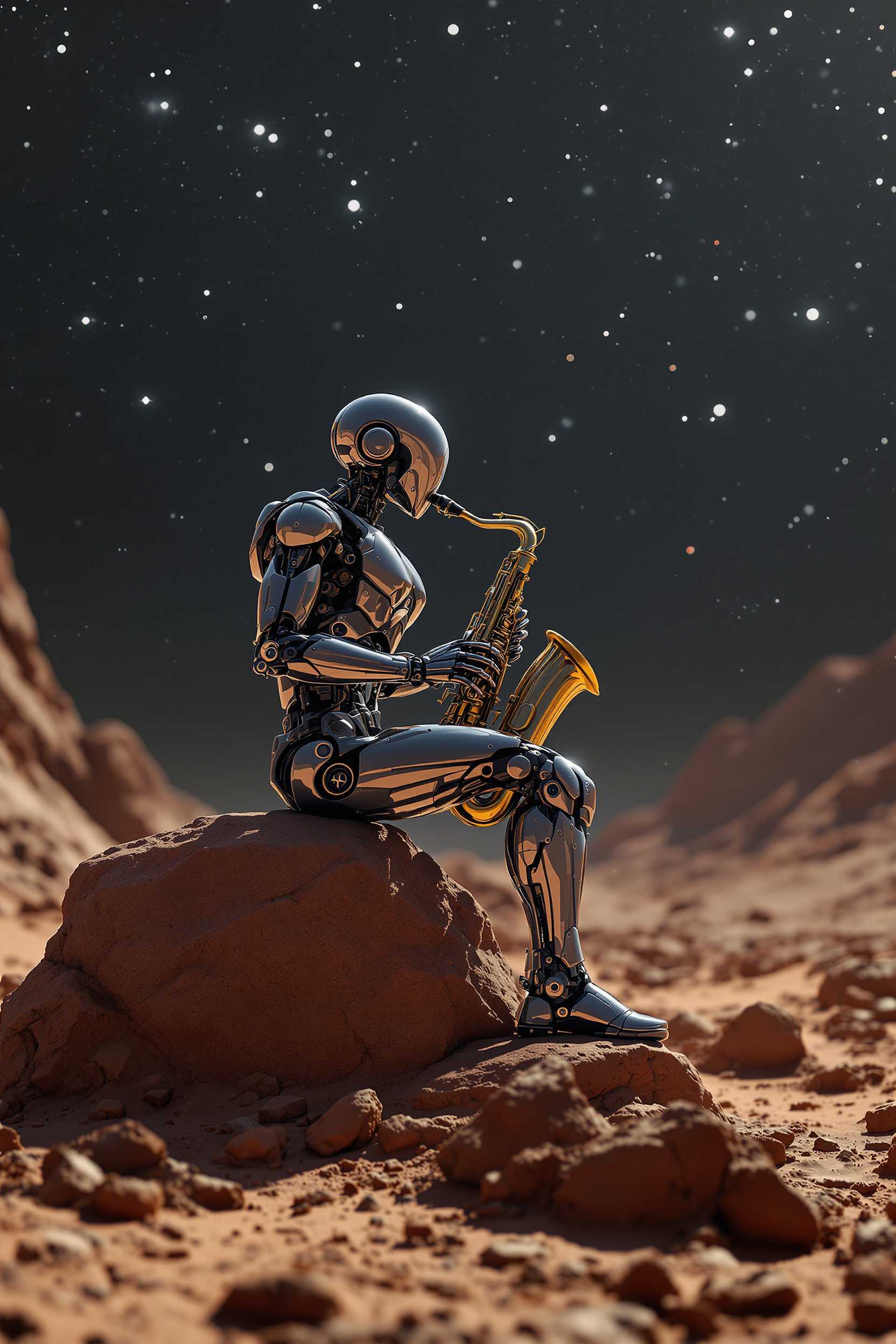 Saxophonist on Mars