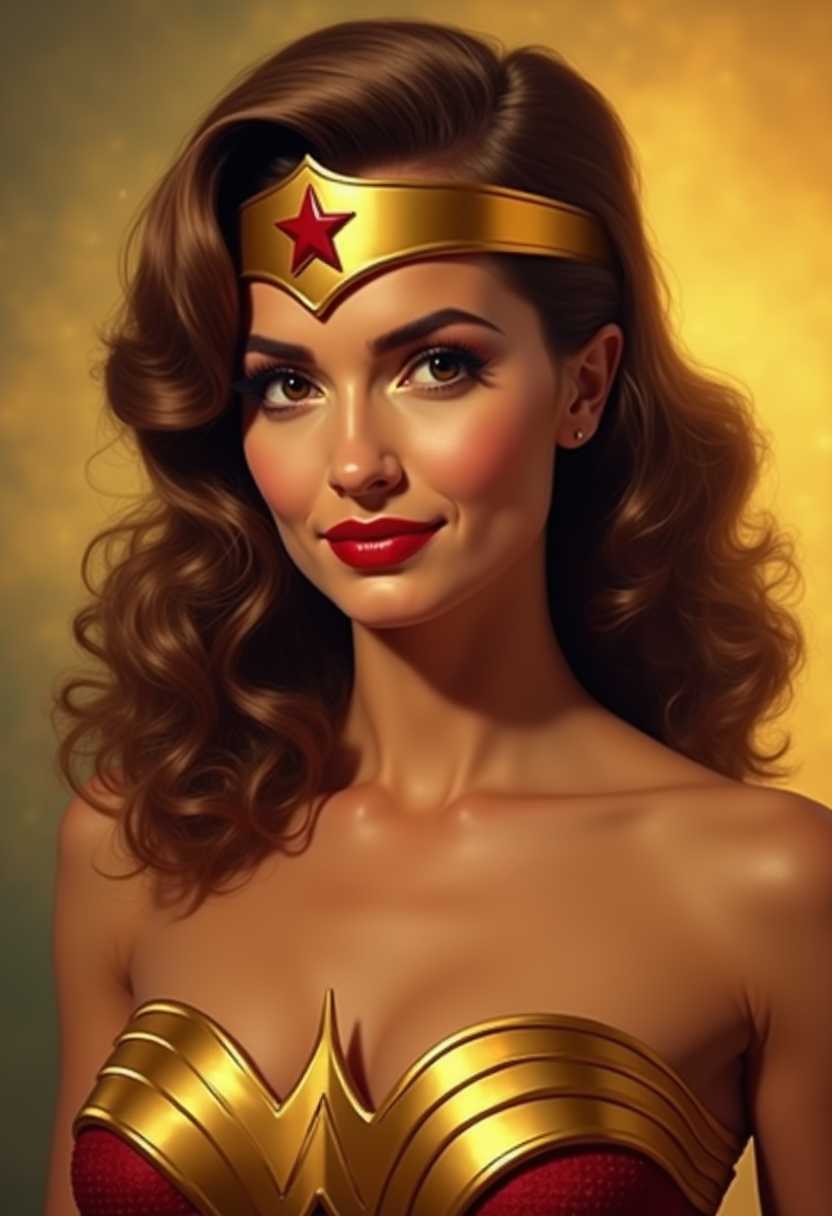 Portrait of Wonder Woman: Strength and Beauty