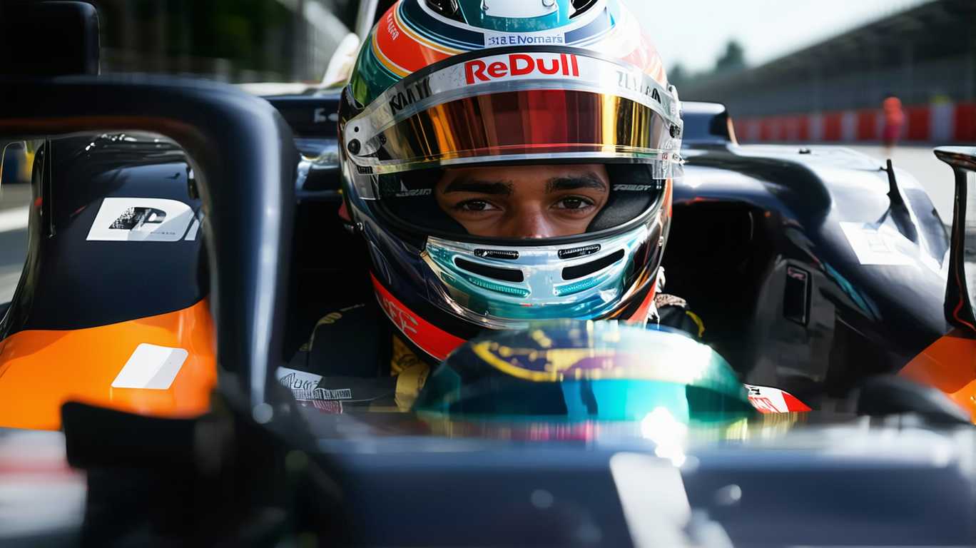 create a super realistic of Lewis Hamilton sitting in his race car in the pits