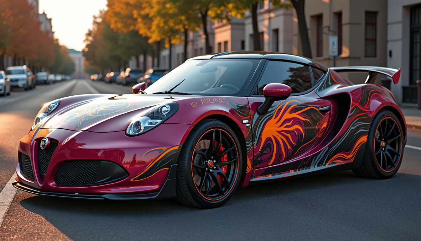 Red and Black Sports Car on Street