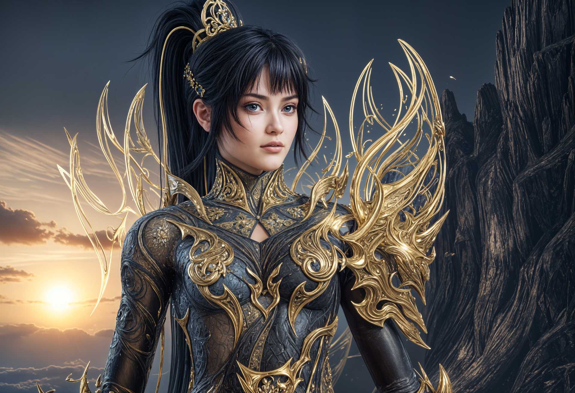 AI-generated image: beautiful face, high quality face, masterpiece, best quality, highres, sharp image, more detail, mas