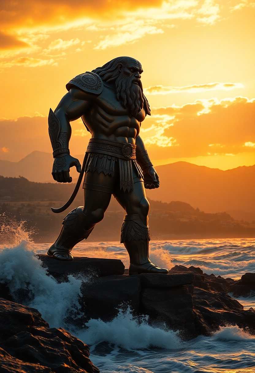 Sunset Sentinel: The Warrior of the Coast