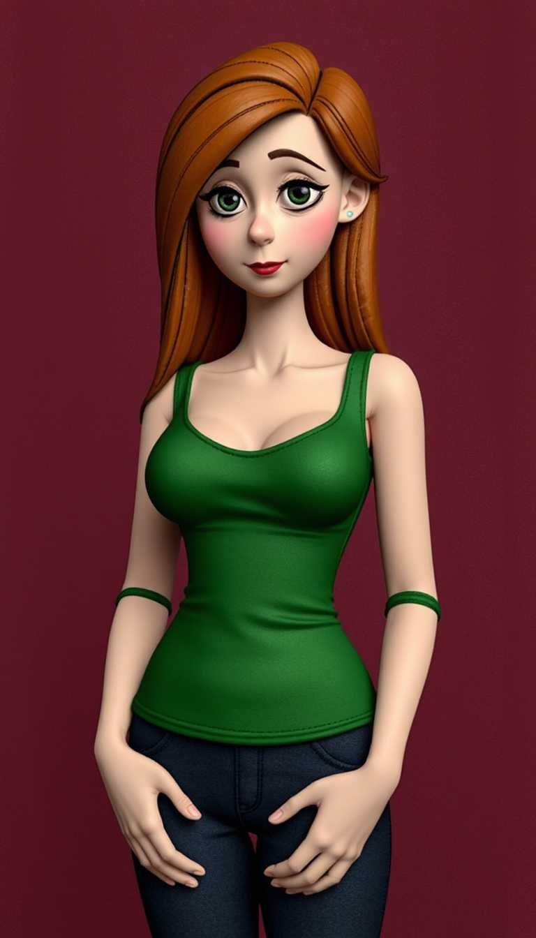 Animated Character in Green Top