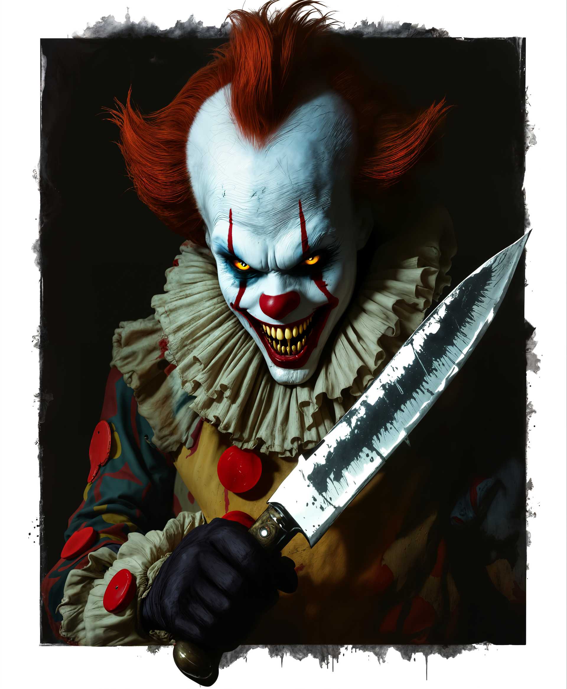 Menacing Clown with Knife