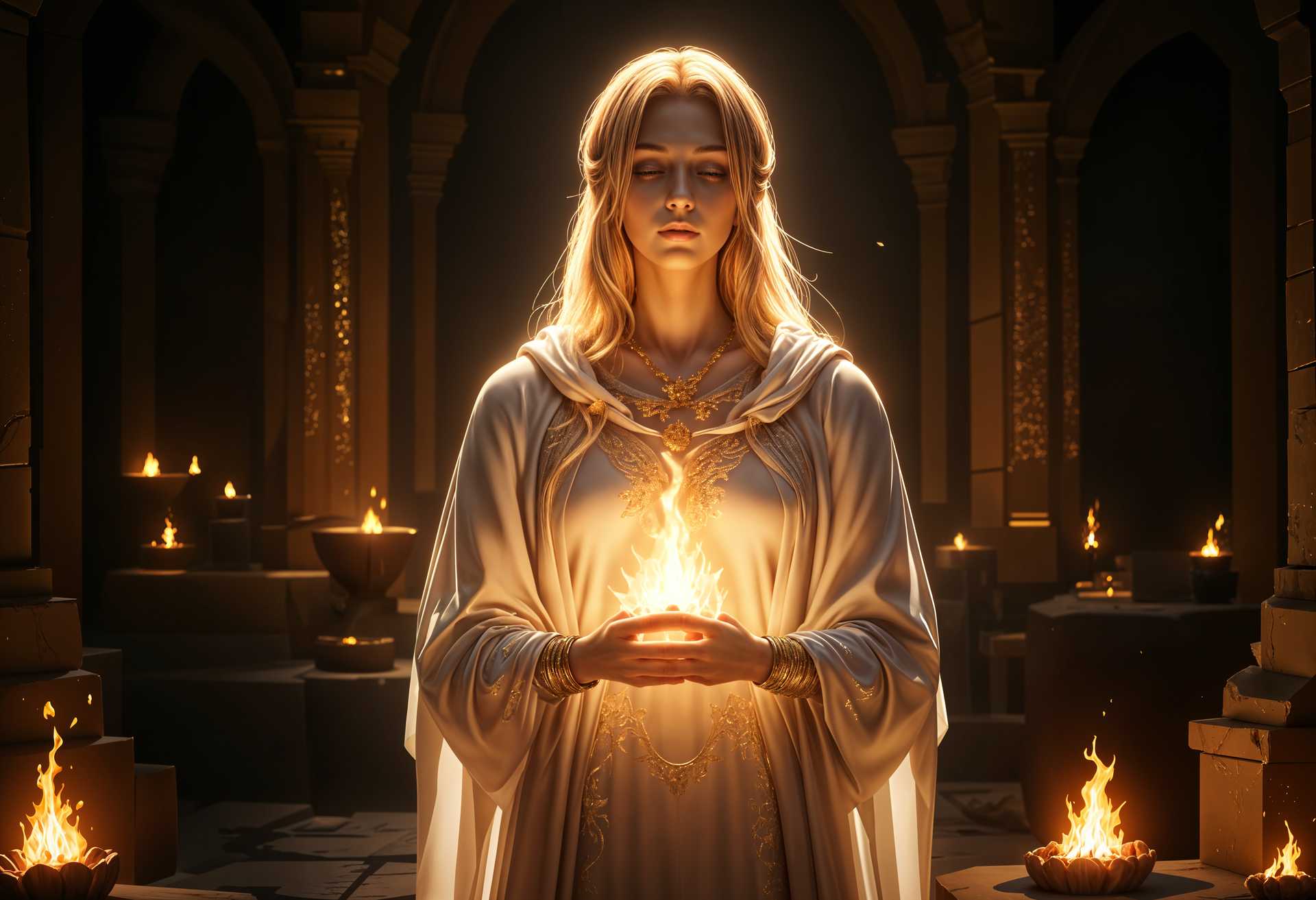 The Guardian of Light in the Sacred Hall