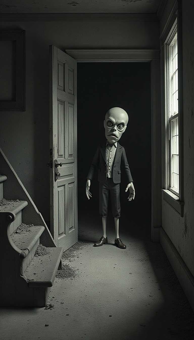 Claymation. 1930s cartoon still of TERRIFYING PARANORMAL ACTIVITY IN THE MOST INCREDIBLE ABANDONED HOUSE WE'VE EVER SEEN