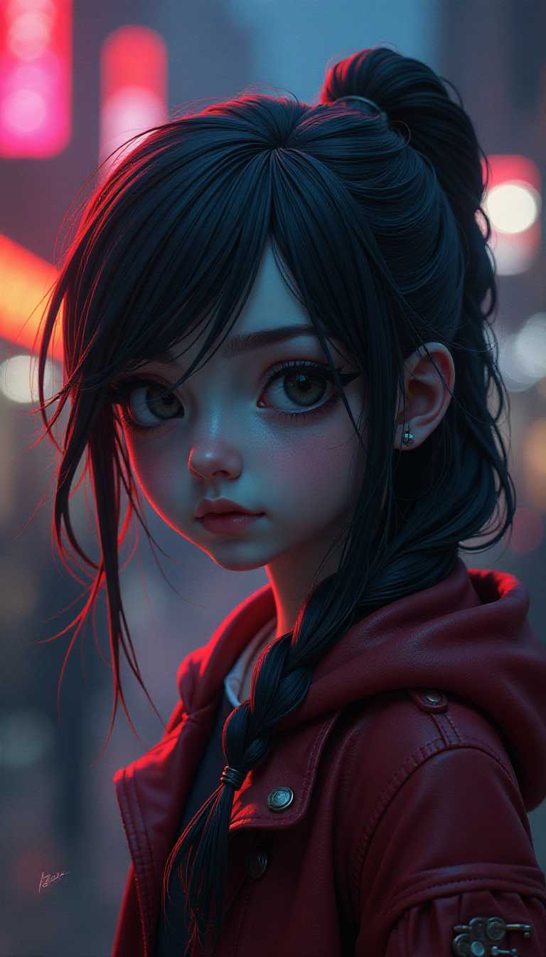 claymation, 1 girl, detailed face, time square ,detailed background ,cyberpunk shadow ,dramatic lighting
