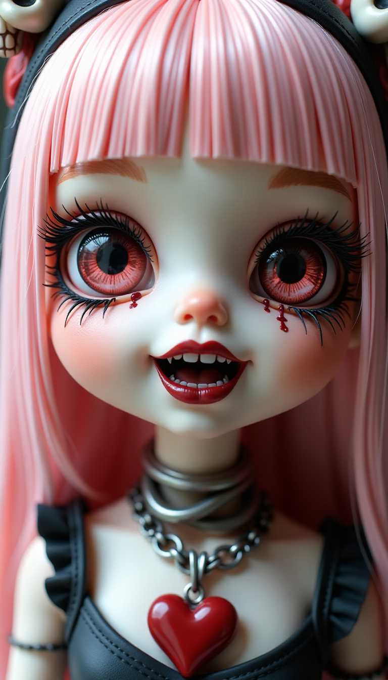 Gothic Horror Doll with Blood Tears