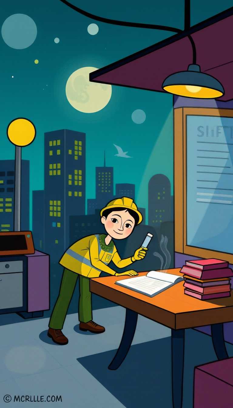 shift work, cartoon