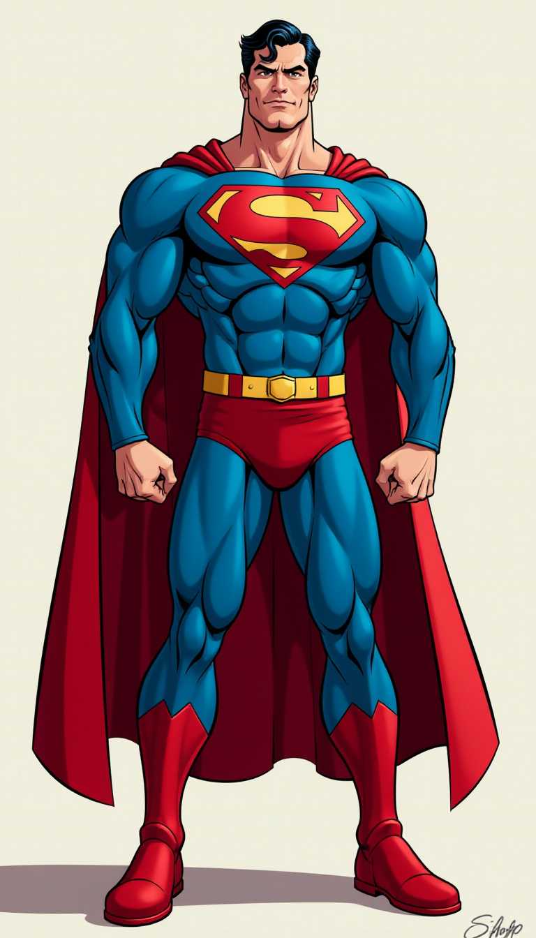 superman, cartoon