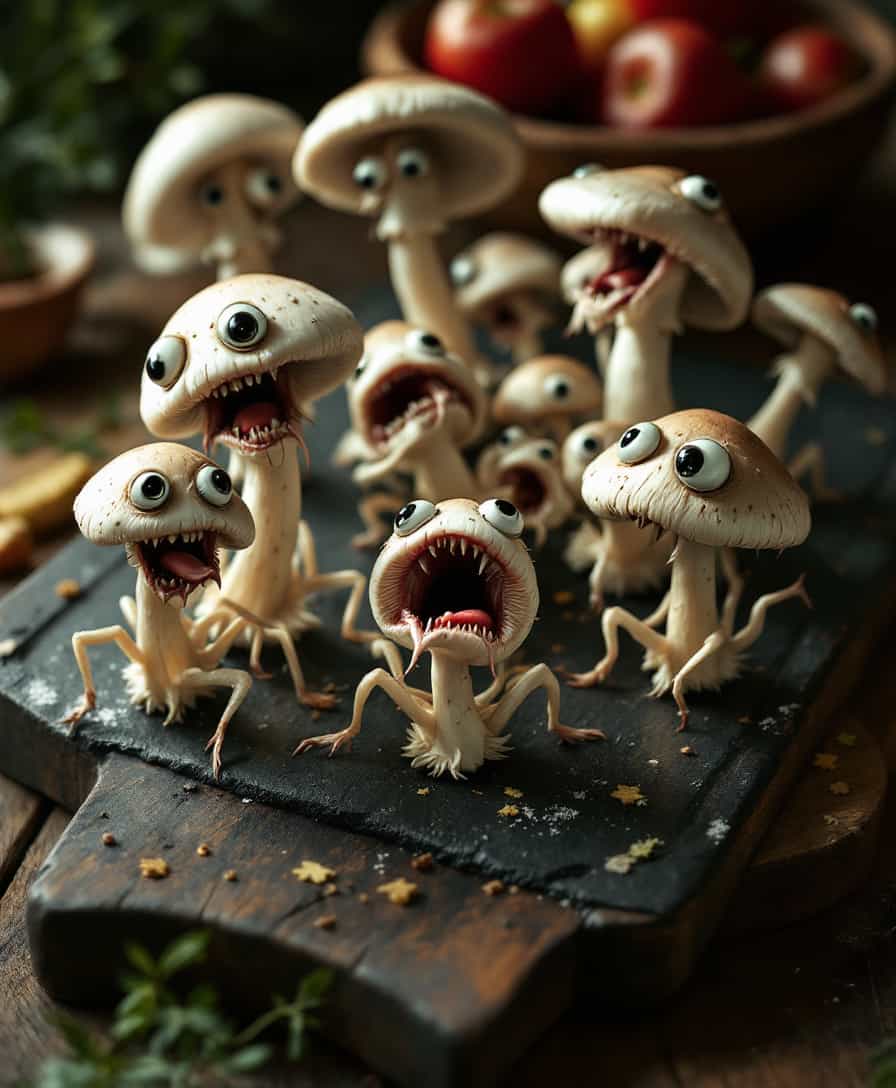 Whimsical Mushroom Gathering