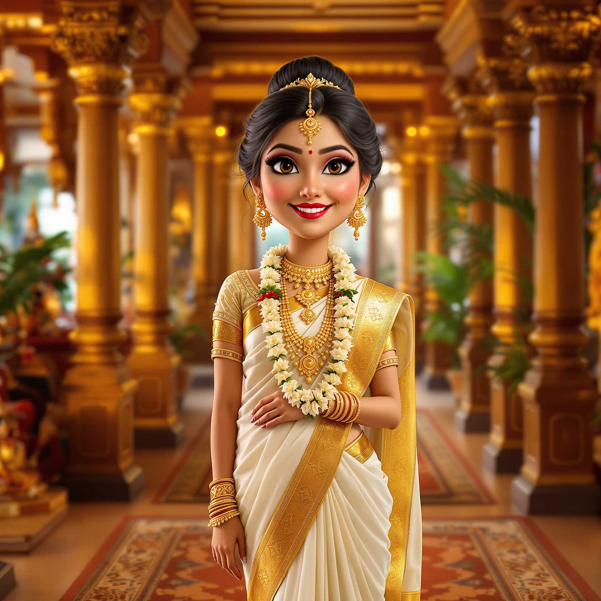 Golden Elegance: A Traditional Indian Bride
