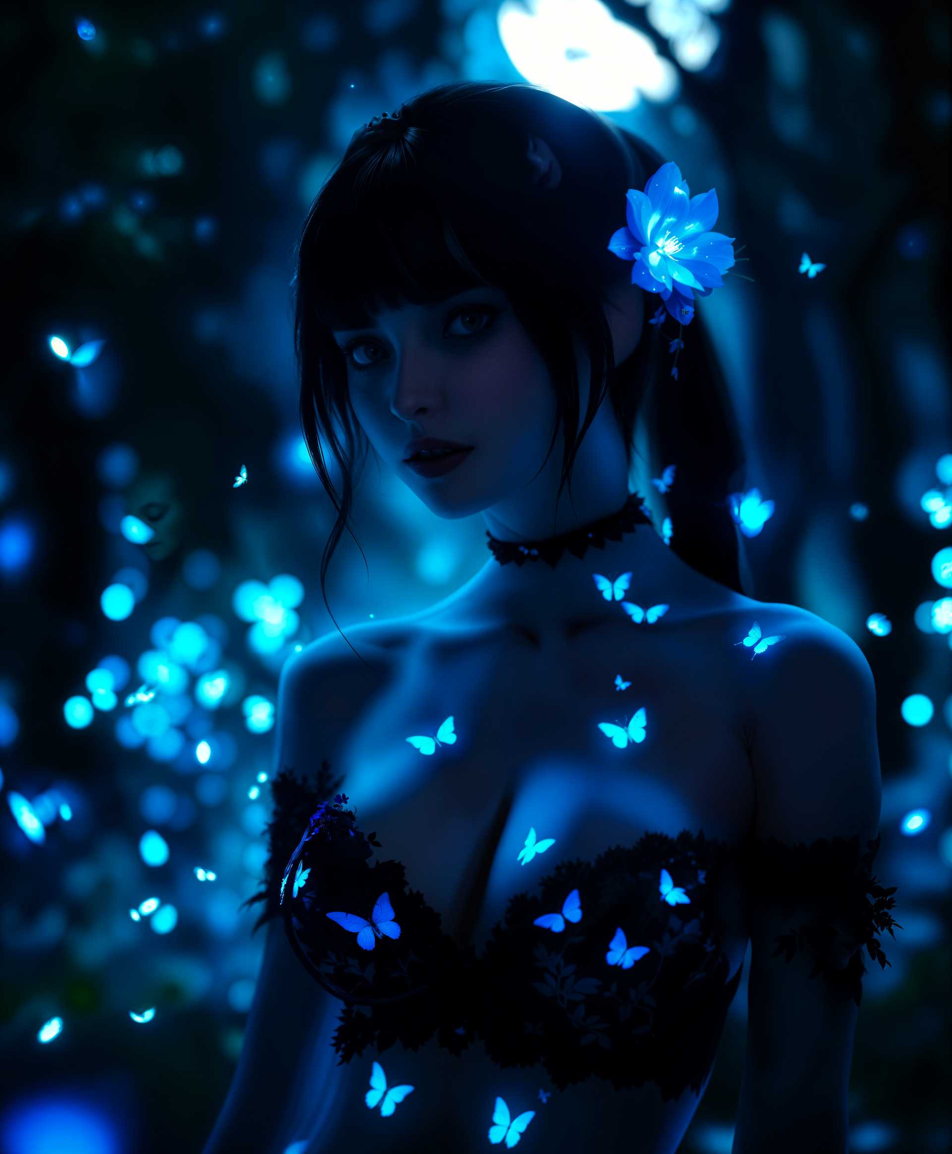 AI-generated image: masterpiece, best quality, highres, sharp image, more detail, **Subject:** A captivating woman with