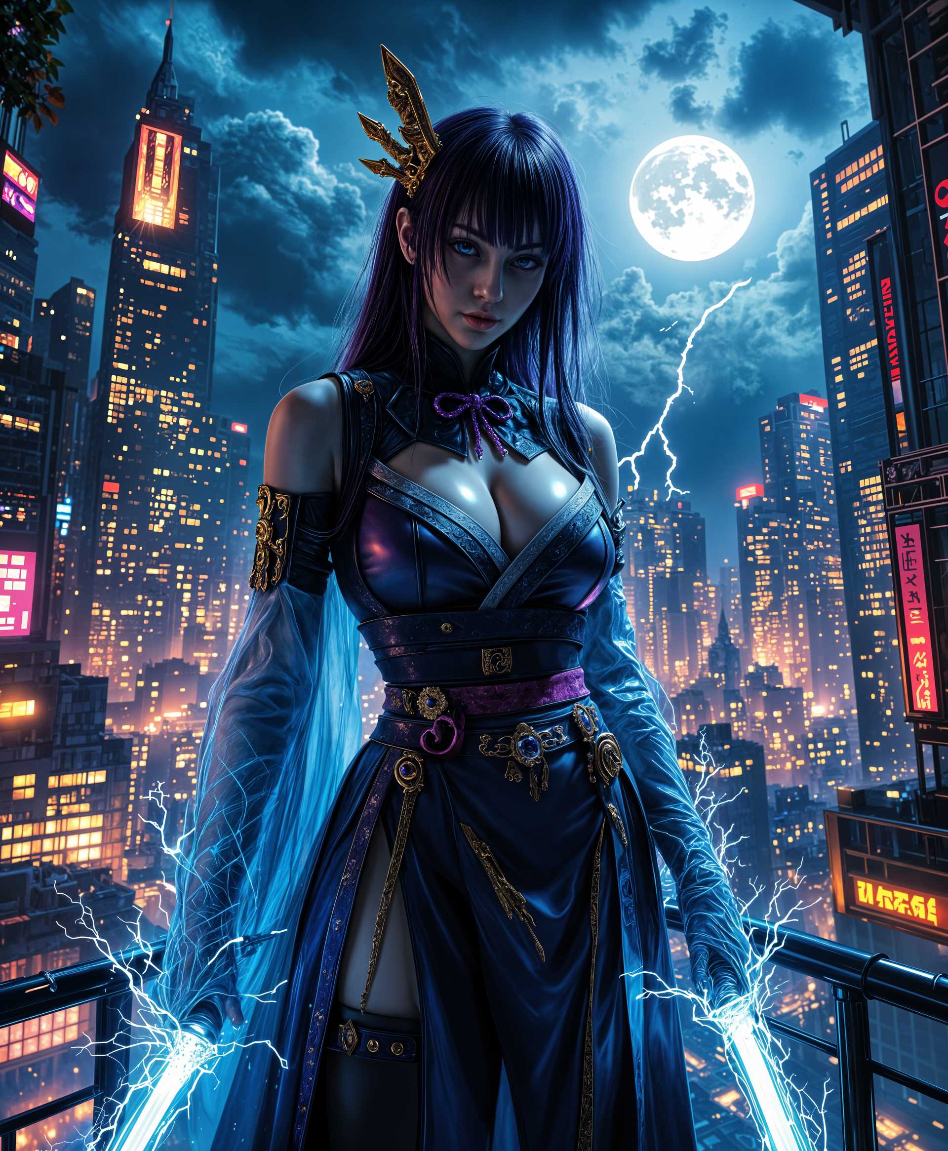 AI-generated image: masterpiece, best quality, highres, sharp image, more detail, purple eyes,masterpiece, best quality,