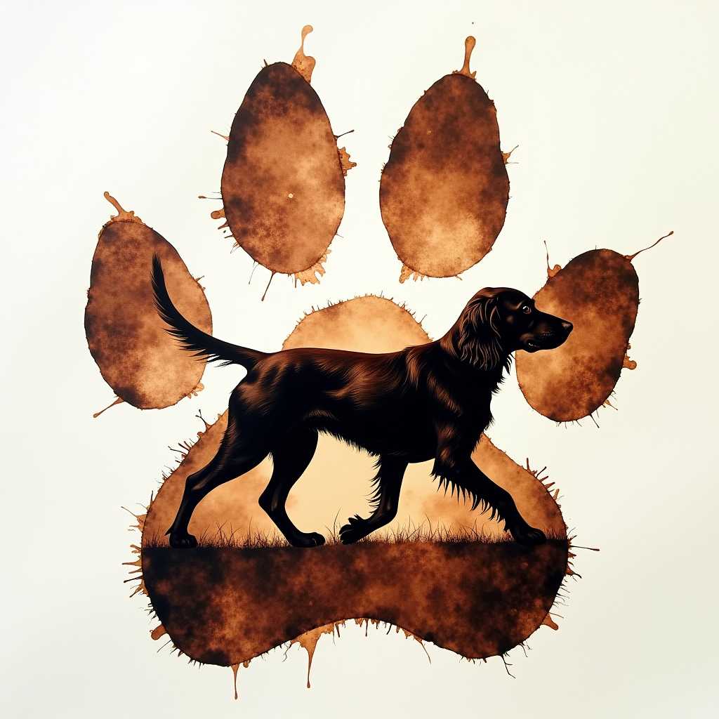 Silhouette in a Coffee Paw Print