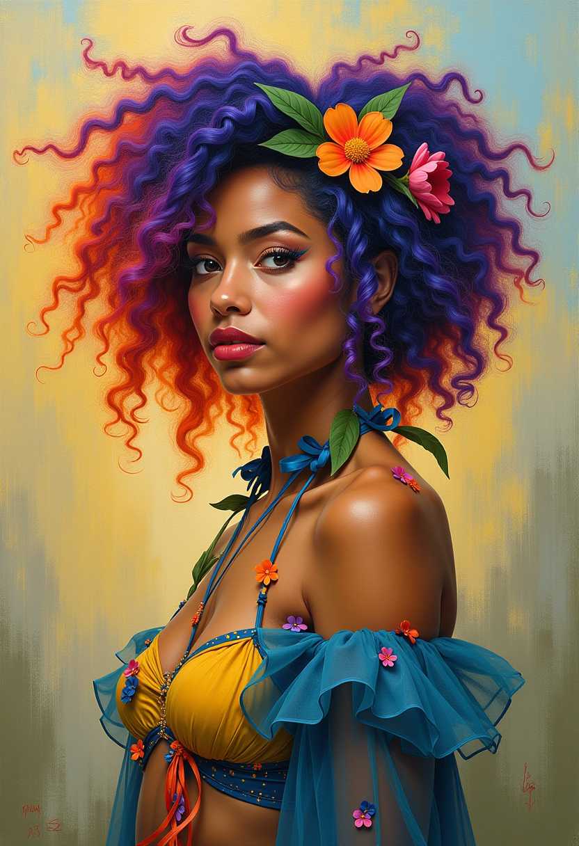 Enchanted Bloom: Portrait of a Floral Muse
