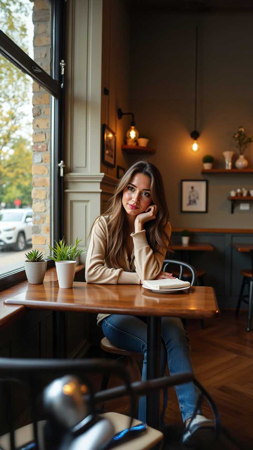 L534534OKTO87, sitting in  cafe