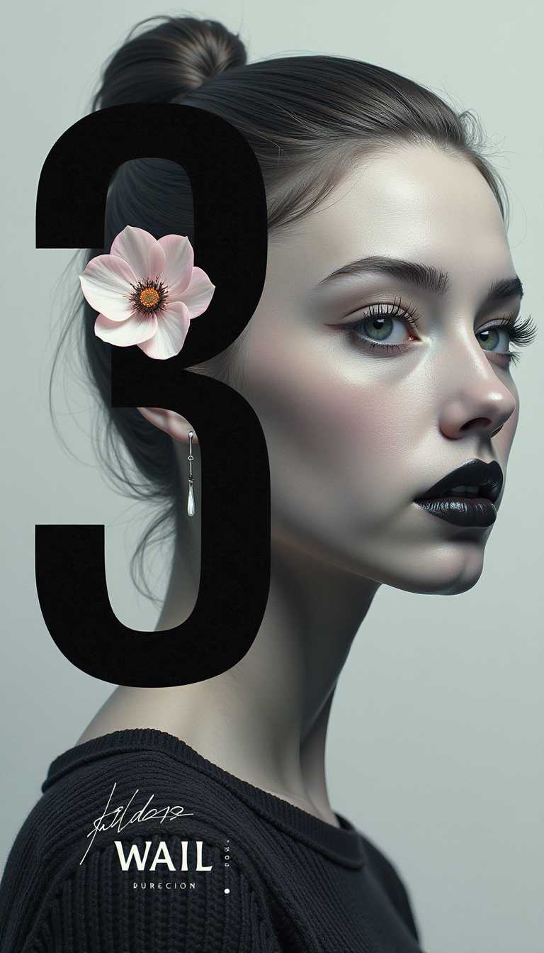 Minimalist Profile with Typographic Overlay