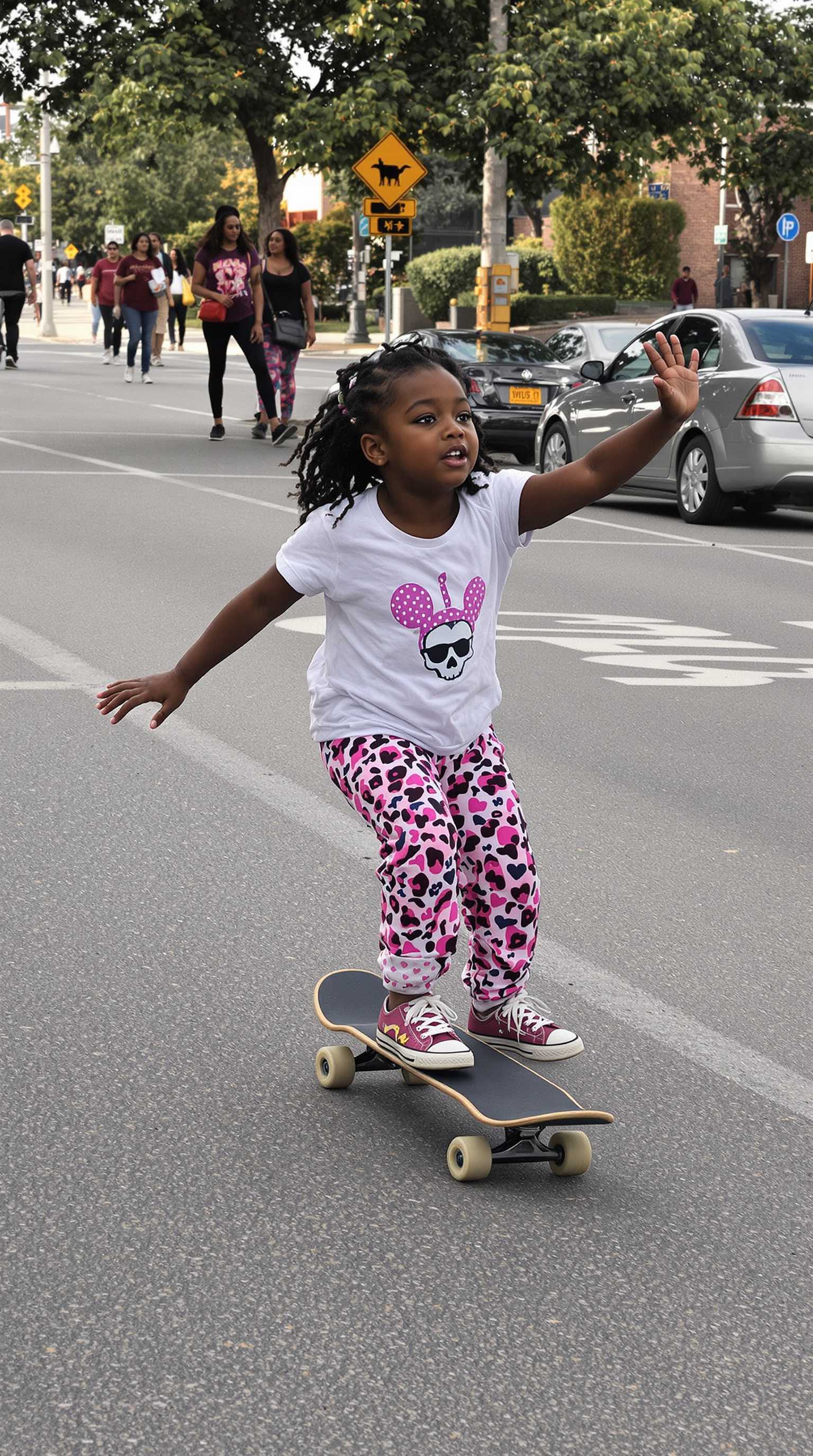 Skateboarding Through the City