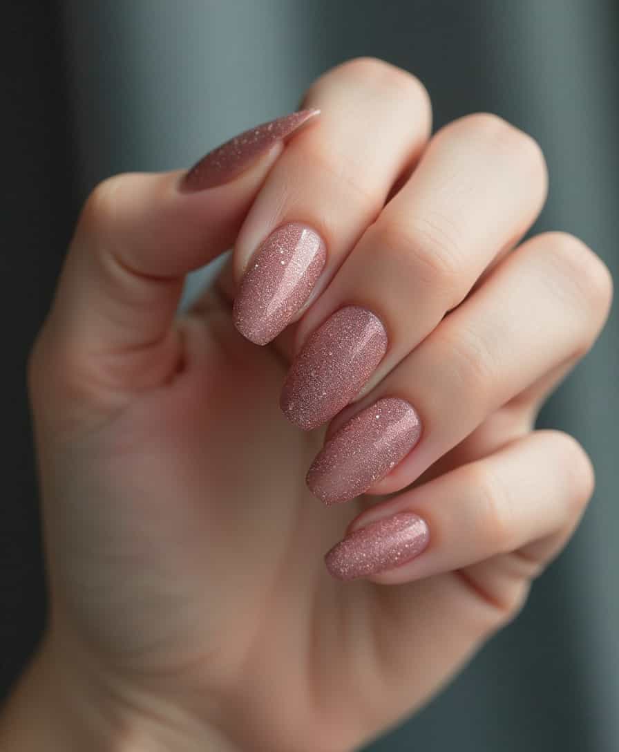 Rose Gold Glitter Nails: A Study in Elegance