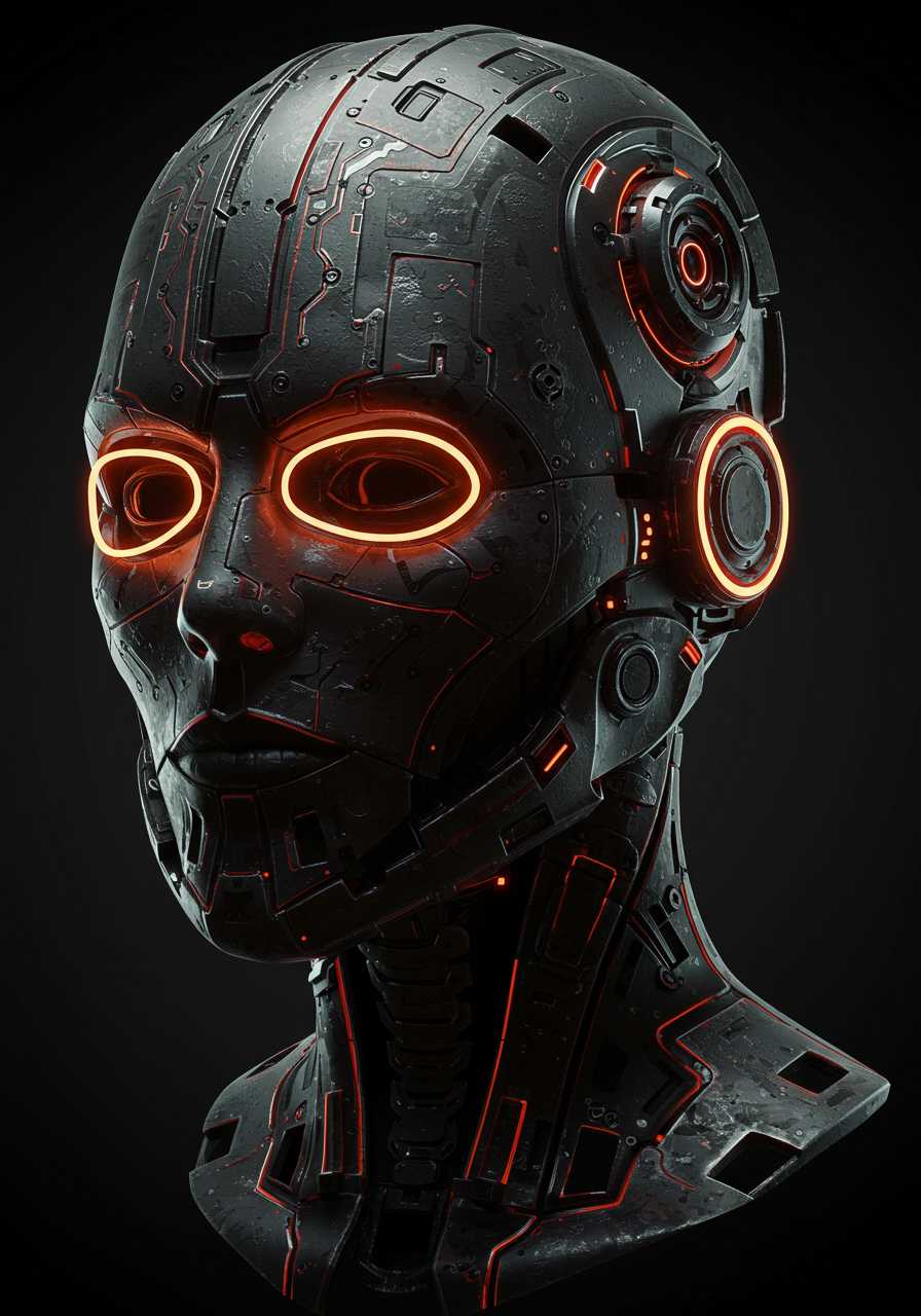 Robotics futureristic vendeta mask