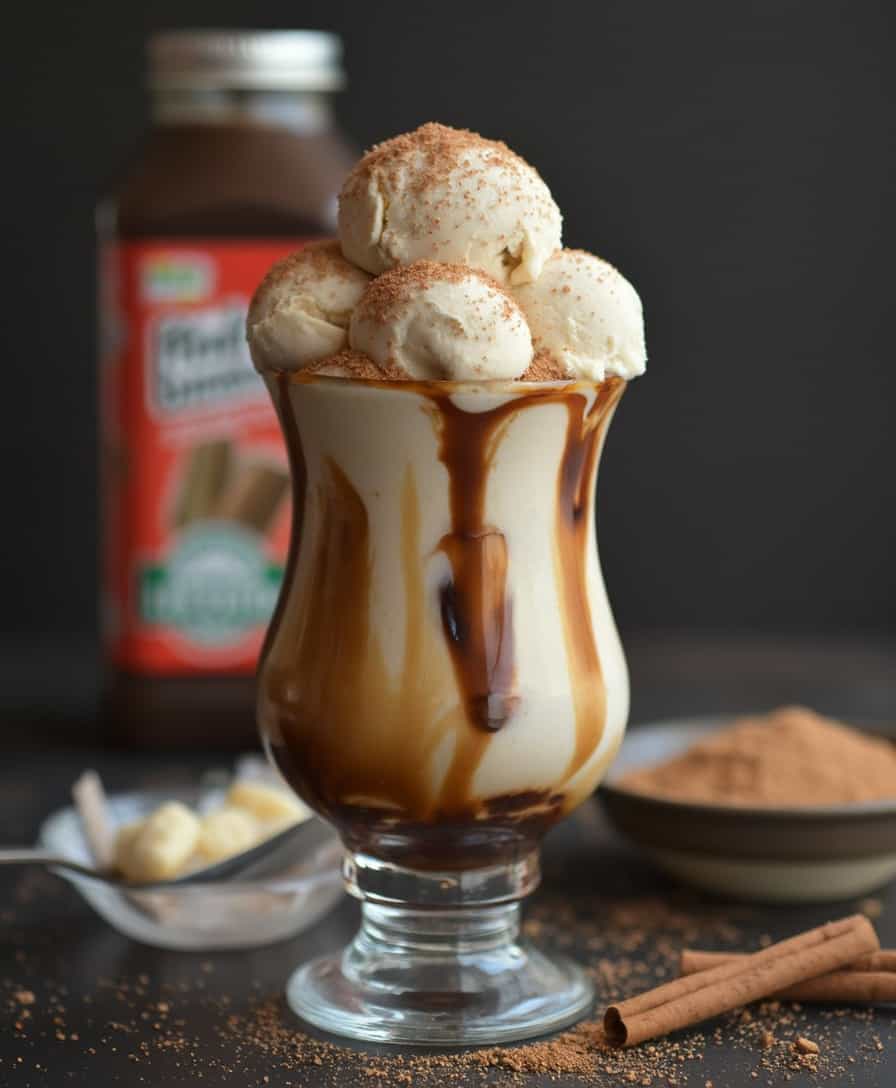 Cinnamon Coffee Ice Cream Float

It is a playful and refreshing treat.