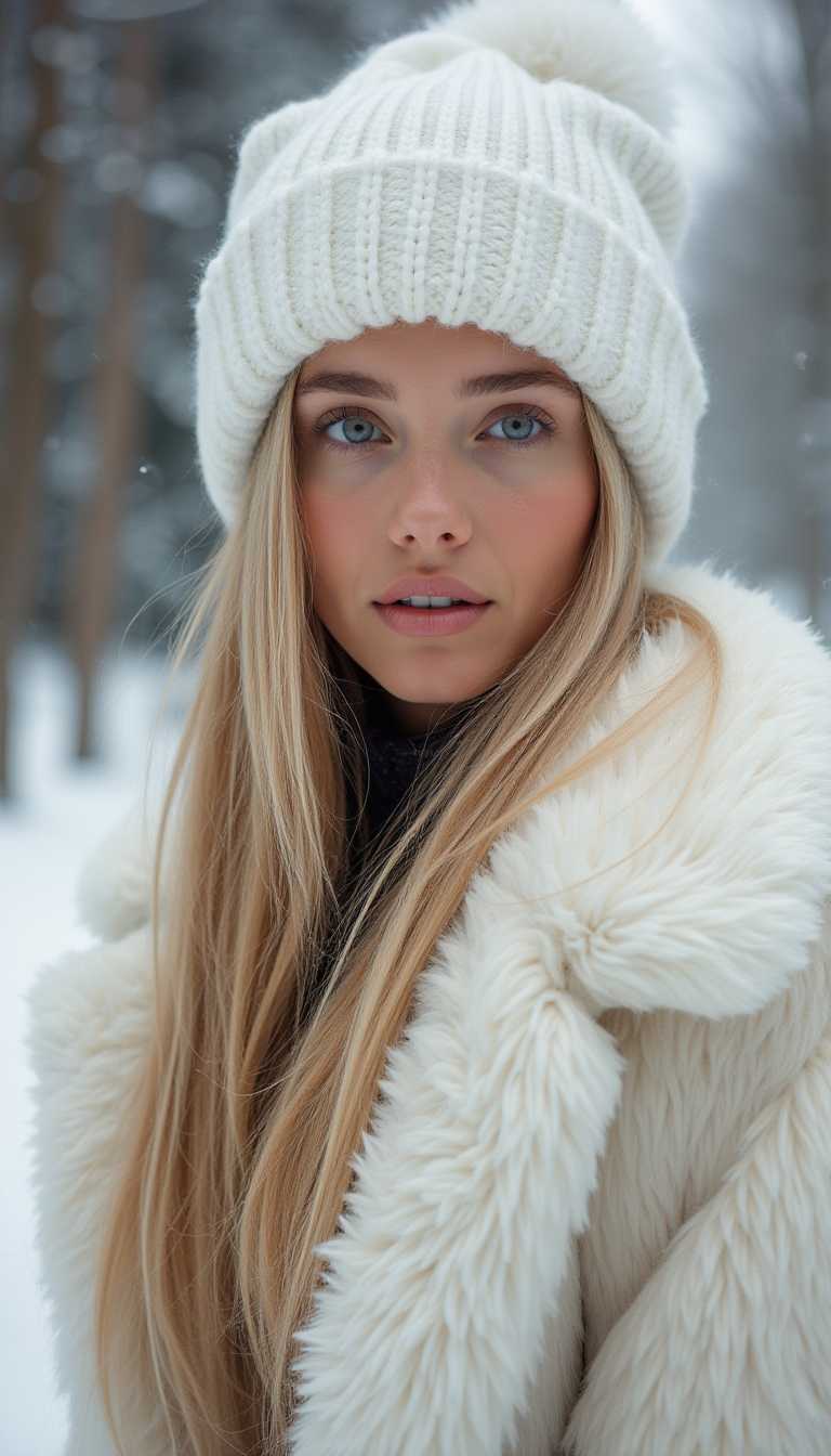 Winter Serenity: A Portrait in the Snow