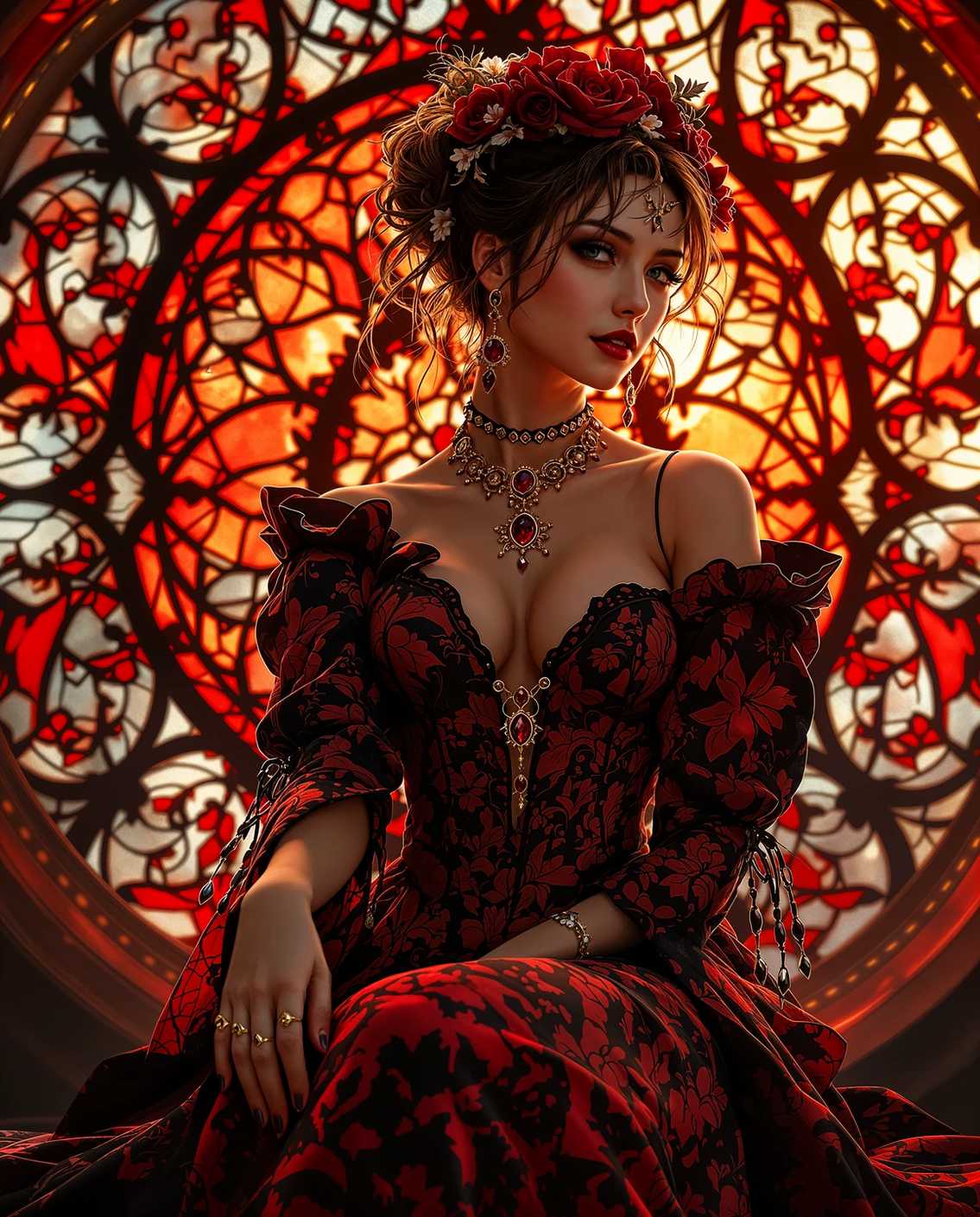 Gothic Elegance Before Stained Glass