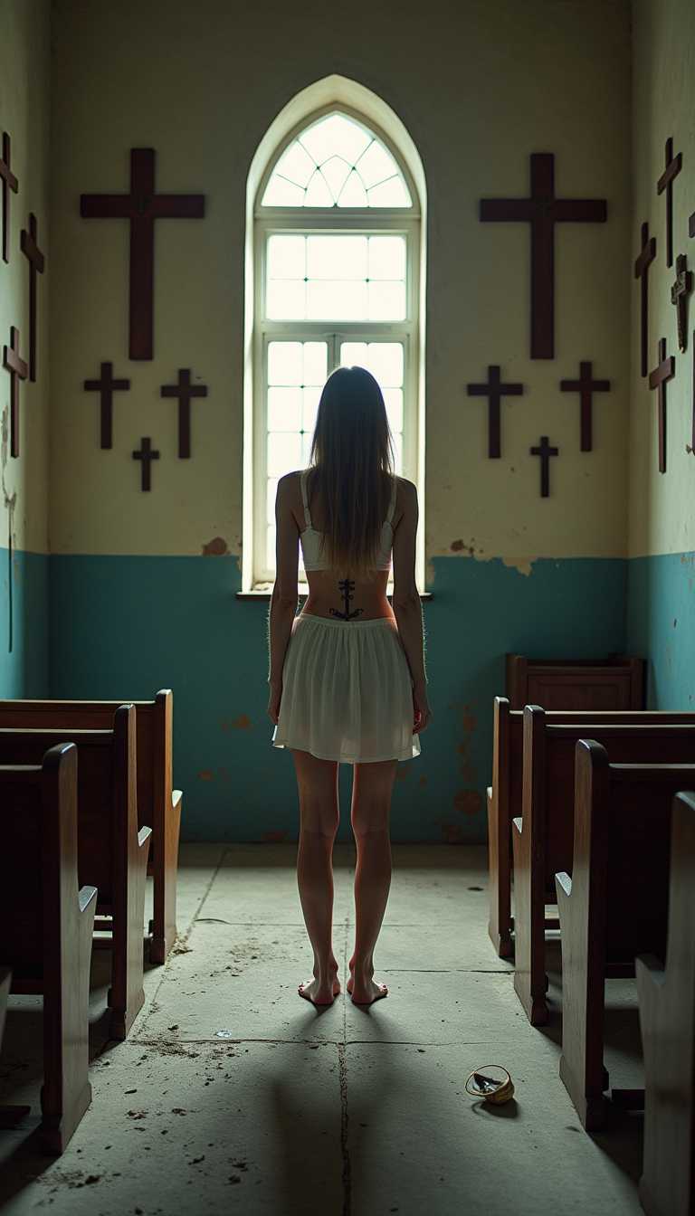 Silent Reflection in an Abandoned Chapel