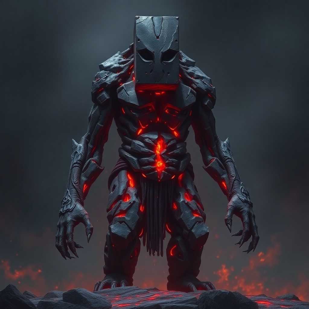 An Clochadóir Dorcha. The Dark Mason. The Gate Builder.

It was taller than any man, hunched but still towering, its limbs too long, its fingers like chisels of jagged stone. Its body was a patchwork of rock and flesh, bound together by seams of red-hot light, as if the thing had been forged rather than born.

Its face—if it could be called a face—was a smooth slab of obsidian, featureless except for two deep, black voids where eyes should have been.

It turned its head slowly, impossibly, grinding like tectonic plates shifting beneath the earth.

"The way is not yet made," it rumbled. Its voice was the sound of stone breaking, of deep caves swallowing light.