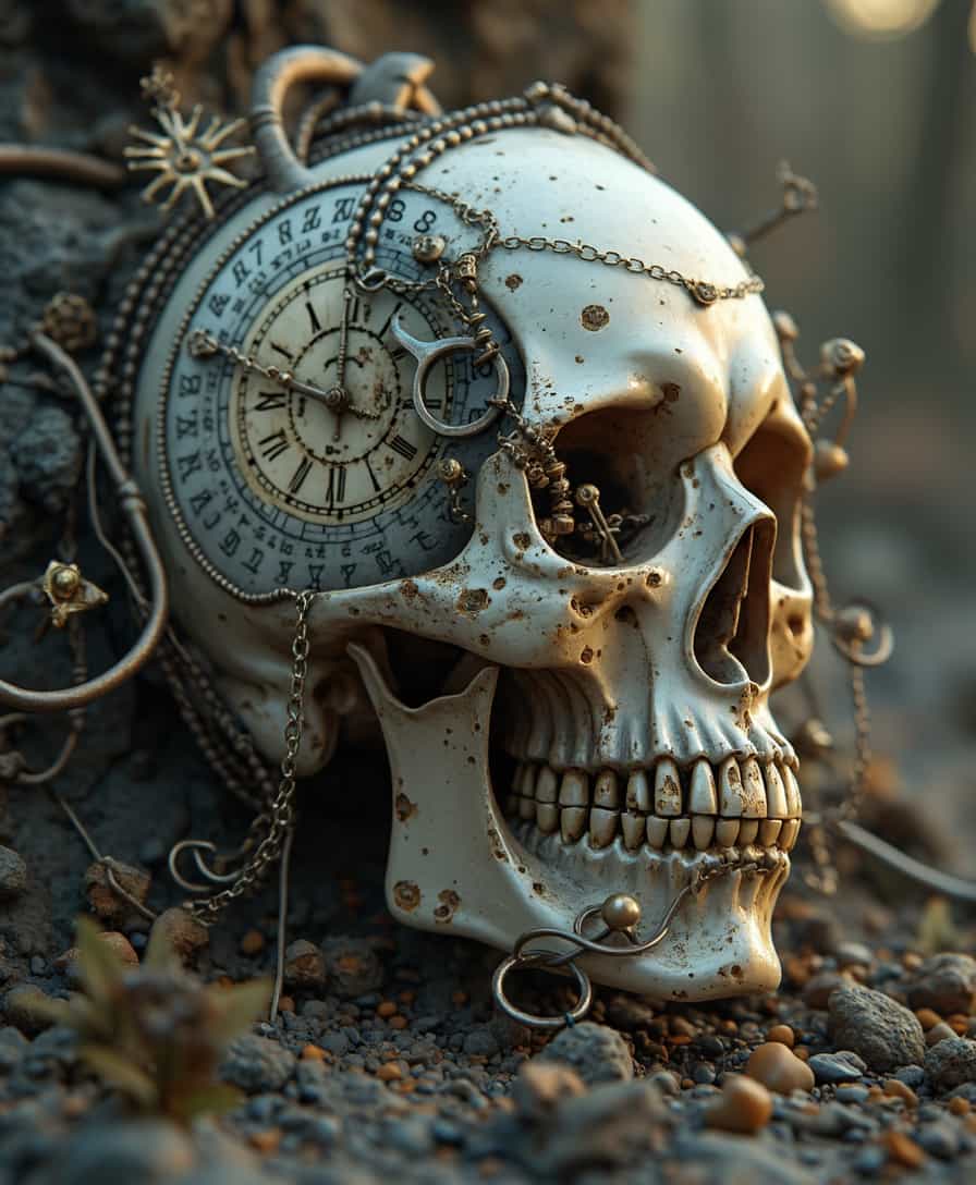 The time disk skull is full of mysterious death, warning people to cherish life and live in the present. 