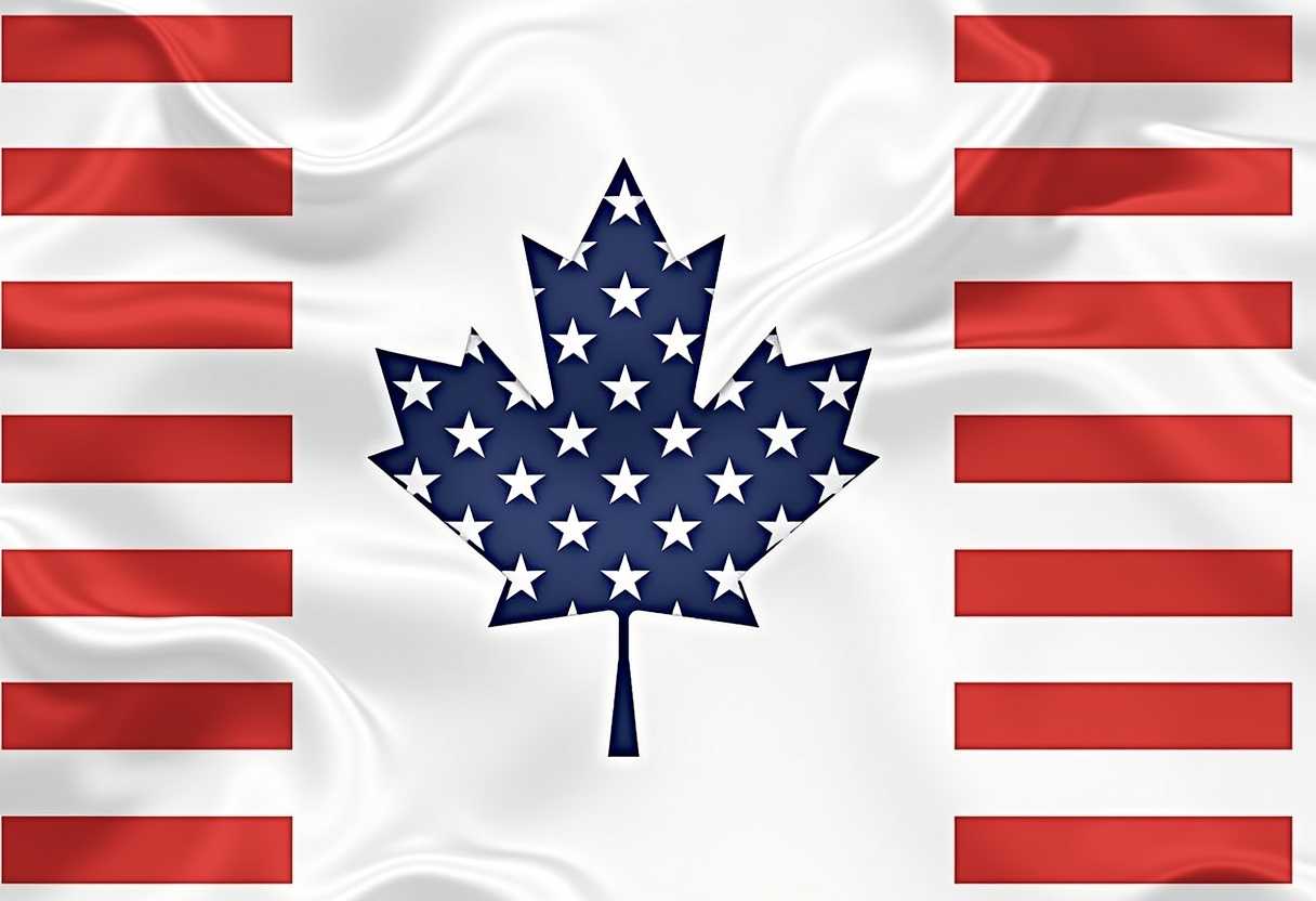 Flag on a flag pole waiving in the wind, background Canadian rockies 