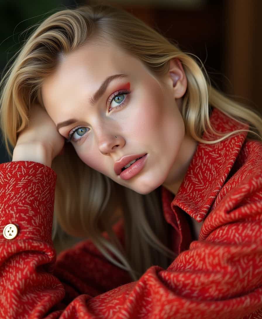 Poised in Red