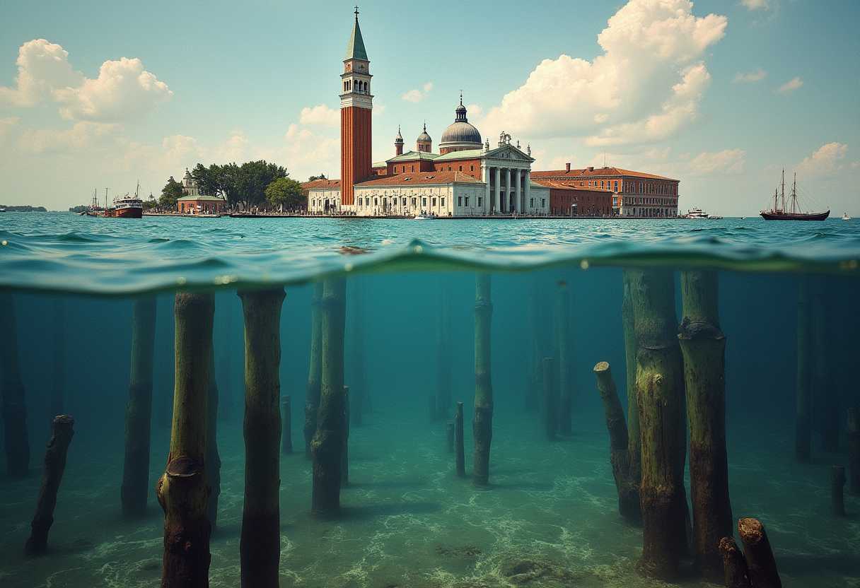 Venice: A City Floating on a Submerged Forest 🌊🌳
Since 421 AD, Venice has stood on millions of tree trunks stuck into the clay bottom of the lagoon. Not steel or concrete, but mostly alder, with a few oaks, support the entire city.
In the salt water, these wooden pillars have petrified over time, becoming as hard as stone. St. Mark's Campanile alone stands on 100,000 piles, while the majestic Basilica della Salute required over a million trunks. The ancient builders beat these trees into the seabed, creating a veritable submerged forest.
This unique structure extends up to three meters deep, with piles spaced just half a meter apart. At 1.6 meters below the waterline, this extraordinary feat of medieval engineering continues, after 1,500 years, to support one of the most fascinating cities in the world. 🏛️⚒️