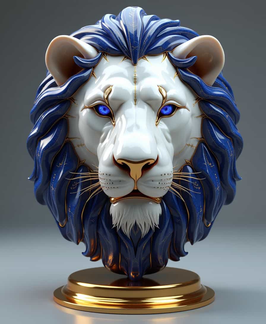 Regal Fantasy Lion Sculpture