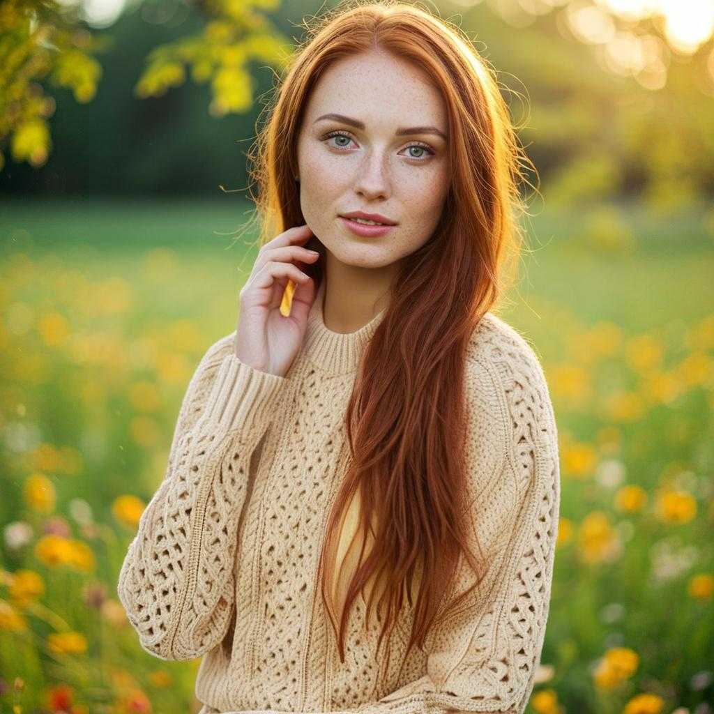 a white sweater